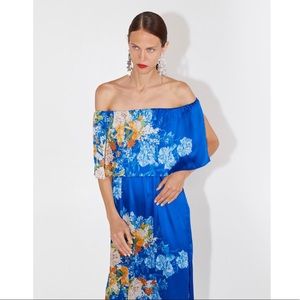 Floral print dress blue